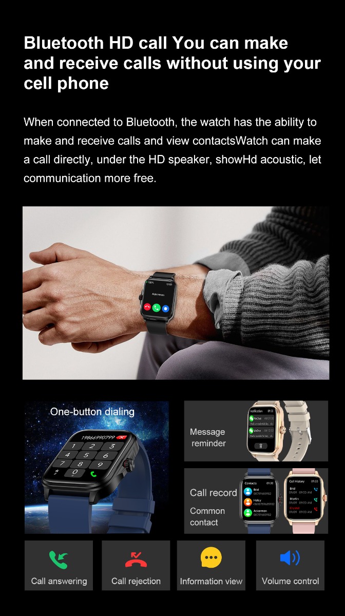 T90 Smart Watches Non-invasive Blood Glucose Bluetooth Communication1 ...